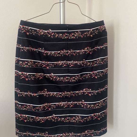 Black Pencil Skirt with Floral Accent 10 - Picture 2 of 3
